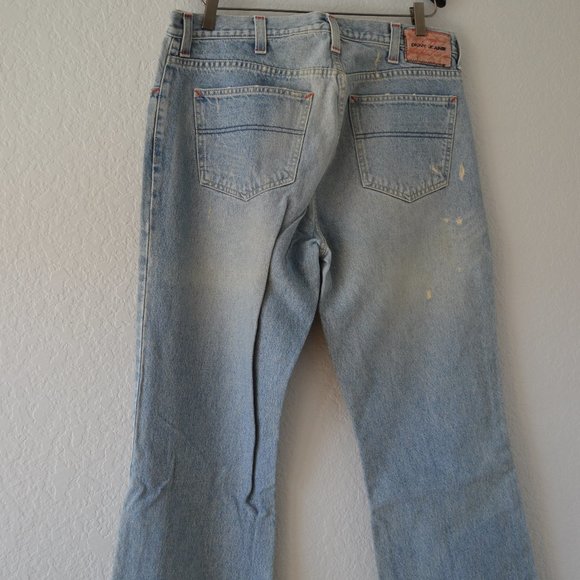 DKNY DISTRESSED RED STITCHING VINTAGE RARE MEN'S JEANS. SIZE 38/32 - Picture 6 of 11